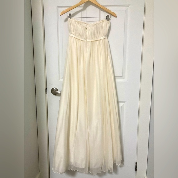 JEN RAN DESIGNS 100% SILK LIGHT CREAM DRESS - Size Small - Picture 9 of 10